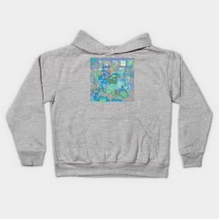 Underground Tunnels mixed media, photography, digital, fabric, paint Kids Hoodie